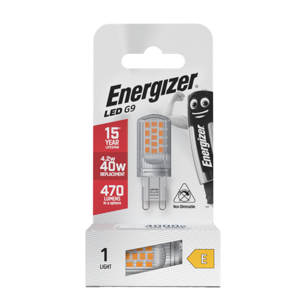 ENERGIZER LED G9 4.2W (40W) 470 LUMENS COOL WHITE 4000K