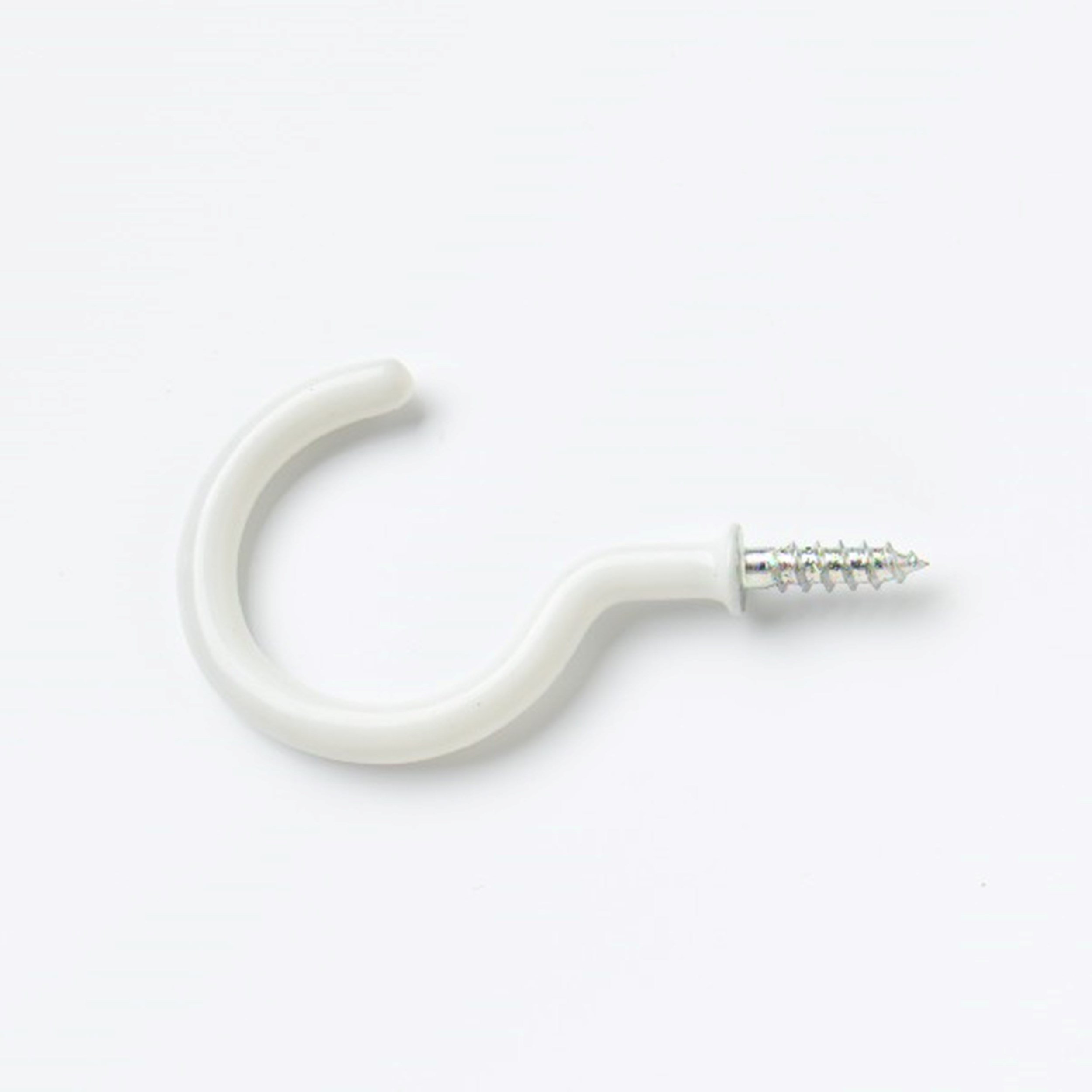 PREMIER 2 PCE CUP HOOKS WHITE PLASTIC COATED 2"